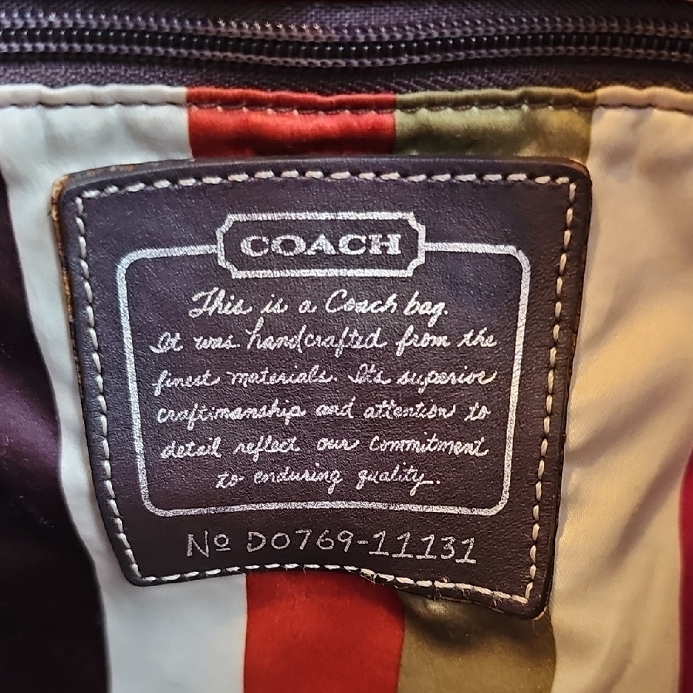 ​RARE 2007 Gigi Coach 65th Anniversary Twin Turnlock Legacy Leather Cognac Tote - Picture 11 of 15